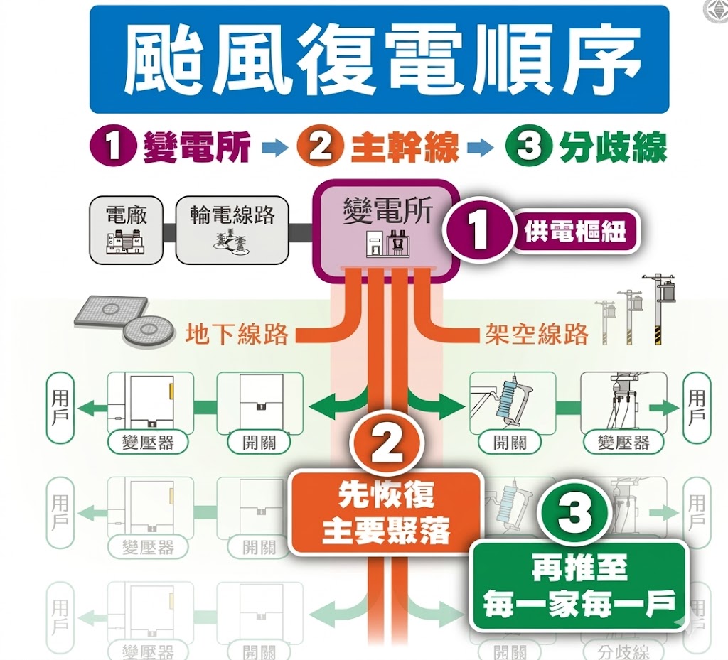 天然災害供電流程